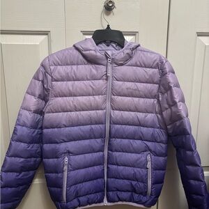 Eddie Bauer Kids Reversible Purple Gradient Puffer Jacket